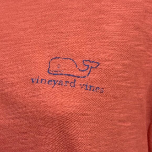 Vineyard Vines Coral Pink Long Sleeve Whale Logo T-Shirt Size Medium - Picture 3 of 4
